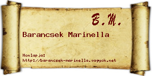 Barancsek Marinella névjegykártya